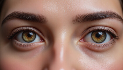 Fototapeta premium Irritated eyes with visible redness, seasonal allergies concept