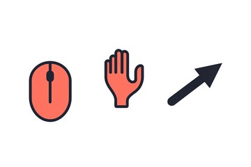 Fototapeta premium Hand cursor icon vector illustration. cursor sign and symbol. hand cursor icon clik 