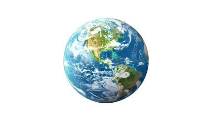Fototapeta premium Realistic earth planet image isolated on a transparent background