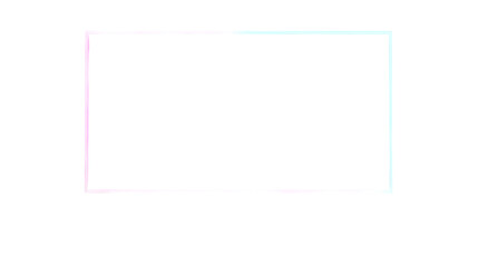 Rectangle Neon Futuristic sign frame isolated on a transparent background