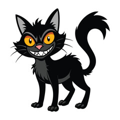 Black Cat Illustration Vector Art