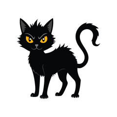 Black Cat Illustration Vector Art