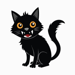 Black Cat Illustration Vector Art