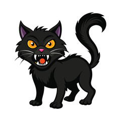 Black Cat Illustration Vector Art
