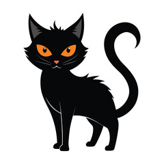 Obraz premium Black Cat Illustration Vector Art