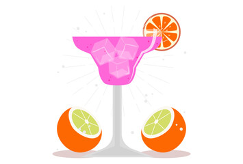 Cocktail Concept Illustration Stylish and Beautiful