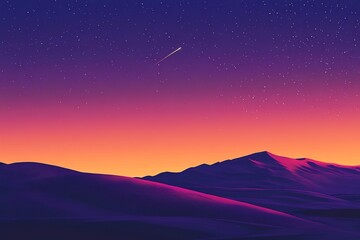 Fascinating Milky Way over the dry desert Sand and Sky
