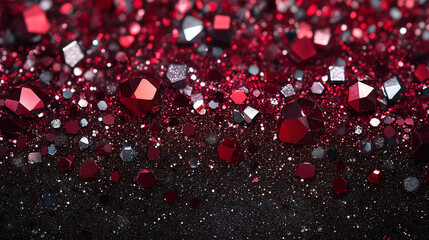 Glittery Dark Red and Silver Holiday Design background