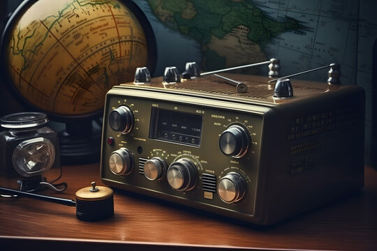 World Amateur Radio Day, retro radio, music recorder, nostalgia and memories.