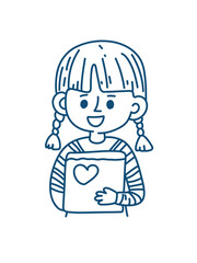 tech-savvy child doodle illustration