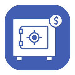 Money Filled Vault Icon