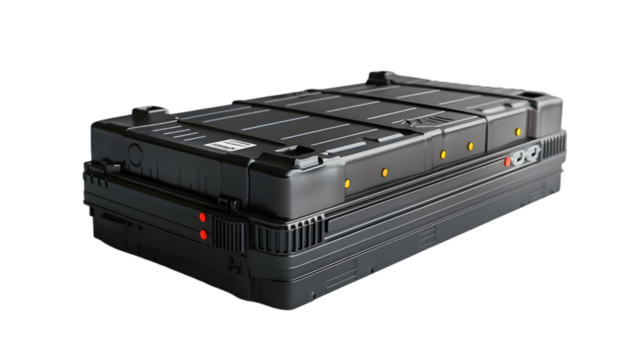 simple lead storage battery diagram isolated on a transparent background