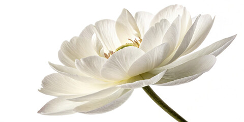 Fototapeta premium Charming White Flower Isolated on a Clean White Background for Elegant Floral Arrangements