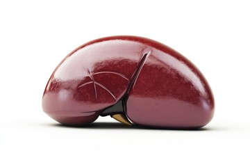 Detailed Human Liver Depiction. Three-Dimensional Realistic Illustration of the Organ for Medical and Health Purposes.