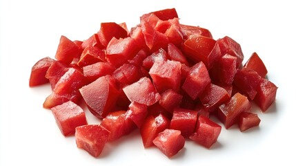 Freshly Chopped Red Tomatoes: Essential Ingredient for Italian Cooking and Culinary Delights