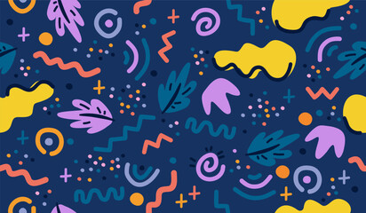 Colorful cute doodle pattern background vector design