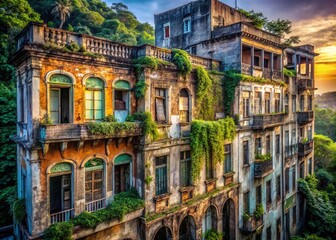 Abandoned Carioca Building: Urban Exploration Photography - Decaying Architecture in Rio de Janeiro