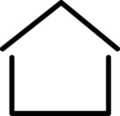 house on white background.