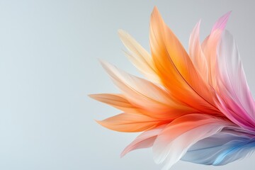 Naklejka premium Pastel Colorful Feathers Soft Bird Plumage Abstract Background Delicate Texture Artistic Design