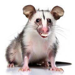 Obraz premium Striped Skunk clip art isolated on Transparent & white background,