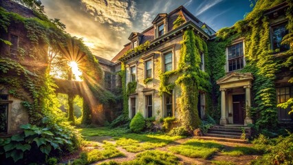 Fototapeta premium Abandoned Presidential Mansion: Urban Exploration Photography