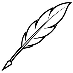 Obraz premium Abstract Quill Pen Line Art for Stationery