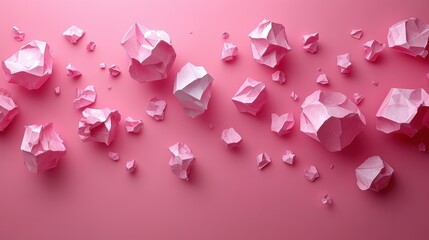 A muted pink backdrop featuring scattered geometric diamonds in a flat design leaving the middle uncluttered 