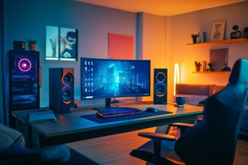 a modern home office setup