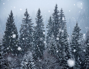 Naklejka premium Generated image 降り積もる雪の結晶