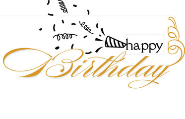 Happy Bierhday text design effect 