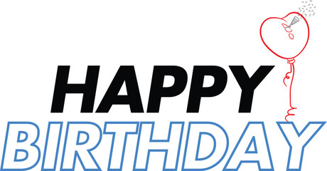 Happy Bierhday text design effect 
