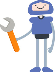 Robot Character and Check Mark
