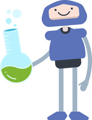 Robot Character and Wrong Mark
