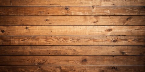 Obraz premium Rustic Wooden Planks A Background of Horizontal Brown Wood Grain Texture