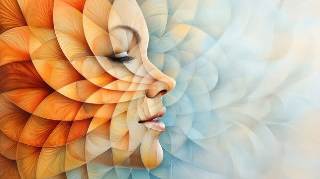 The concentric squares create a mesmerizing visual effect, enhancing the depth and dimension of the artwork as the squares seemingly grow or shrink in size