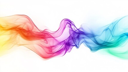 Abstract Rainbow Smoke Wave: A Colorful Swirl of Imagination