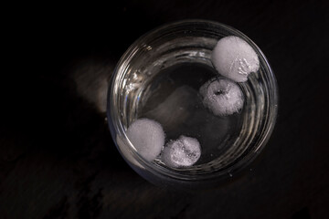 cold mineral water with a lot of gases and bubbles
