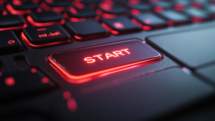 Press to Start: The Red 'START' Button in Focus