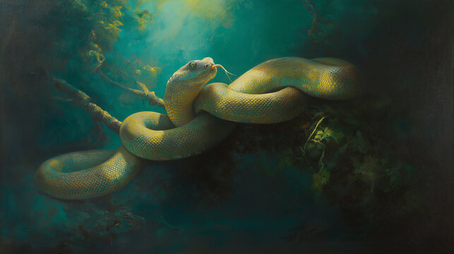 Green tree snake.