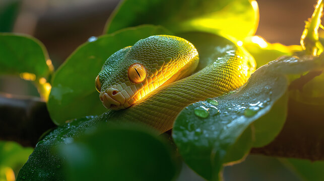 Green tree snake.
