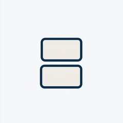 Fototapeta premium Abstract Graphic Design Element Two Stacked Rectangles Minimalist Beige and Dark Blue