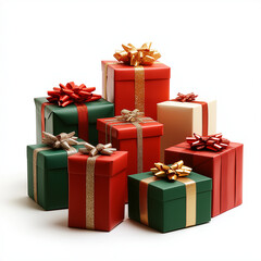 Bunte Geschenkpunkte in festlicher Weihnachtsatmosph&auml;re

