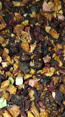 Dried fruits and berries for tea. Fruit tea. The benefits of dried fruits. Dried rosehip berries, apples for compote.
