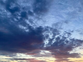 Dramatic afternoon sky with beautiful cloudy natural gradations in the background