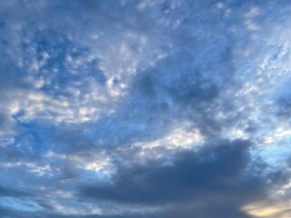 Dramatic afternoon sky with beautiful cloudy natural gradations in the background