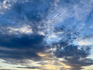 Dramatic afternoon sky with beautiful cloudy natural gradations in the background