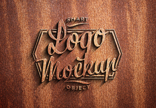 Rusted Metal Logo Mockup