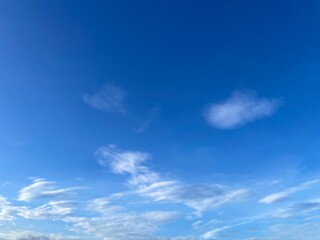 beautiful bright blue sky in the afternoon, natural sky background