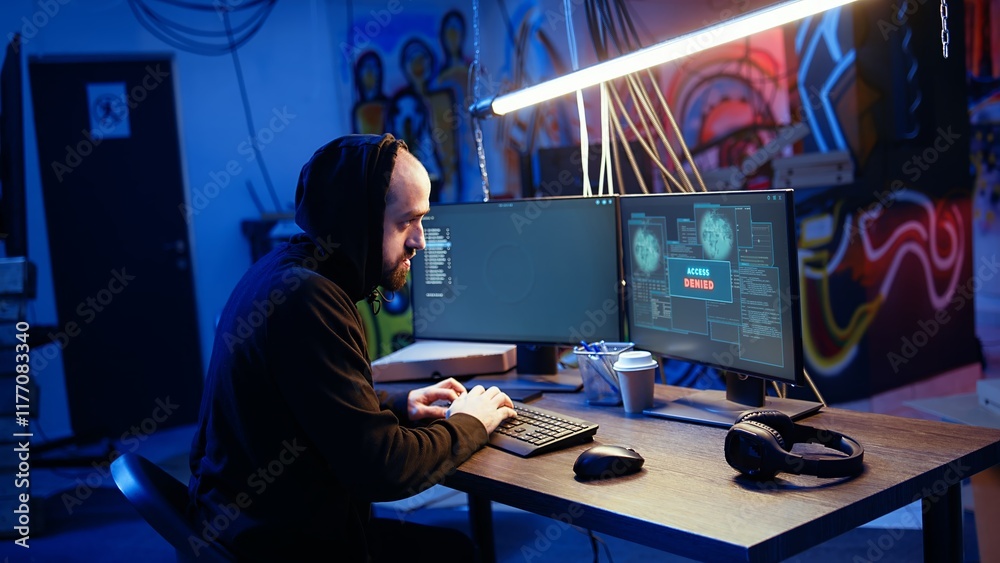 Poster spy in secret hideout angry after trying to steal valuable data by hacking governmental websites but