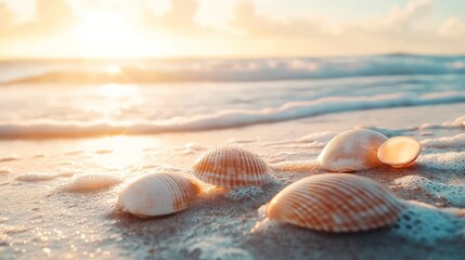 Seashells at Sunrise: A Coastal Paradise